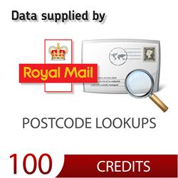Postcode Lookup 100 Credits / Searches