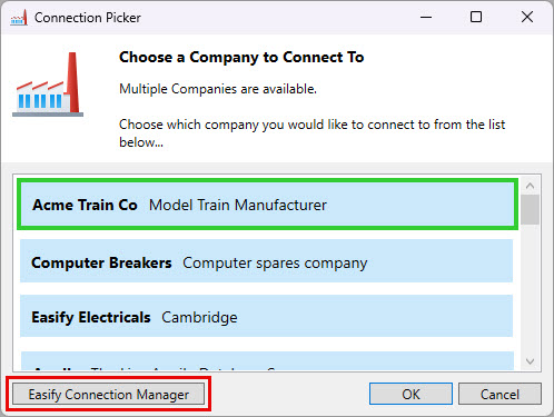 Easify Connection Picker