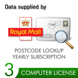 Postcode Lookup PIN 3 Computers 12 Months