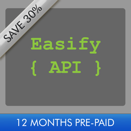 Easify API 12 Month Subscription