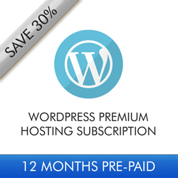 WordPress Web Hosting 12 Month Subscription